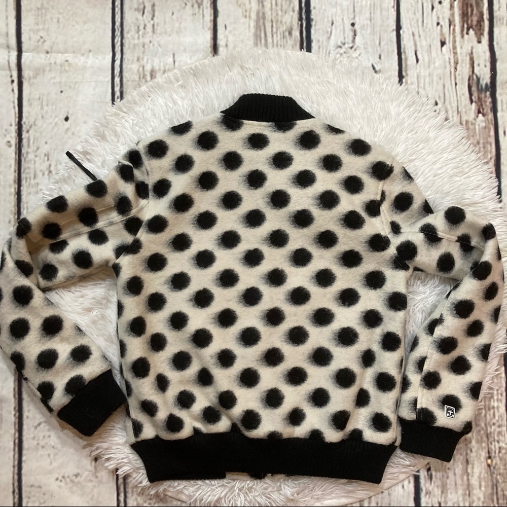 Obey La Ruine Wool Polka Dot Bomber Jacket - Picture 13 of 16
